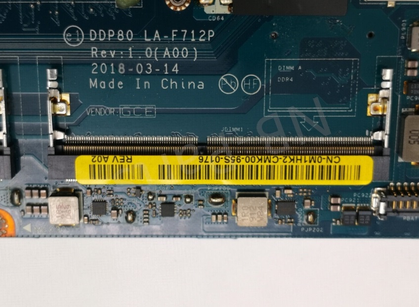 Dell Precision 3530 i7-8750H 2,20 GHz Motherboard NVIDIA Quadro P600 M1HK2 0M1HK2