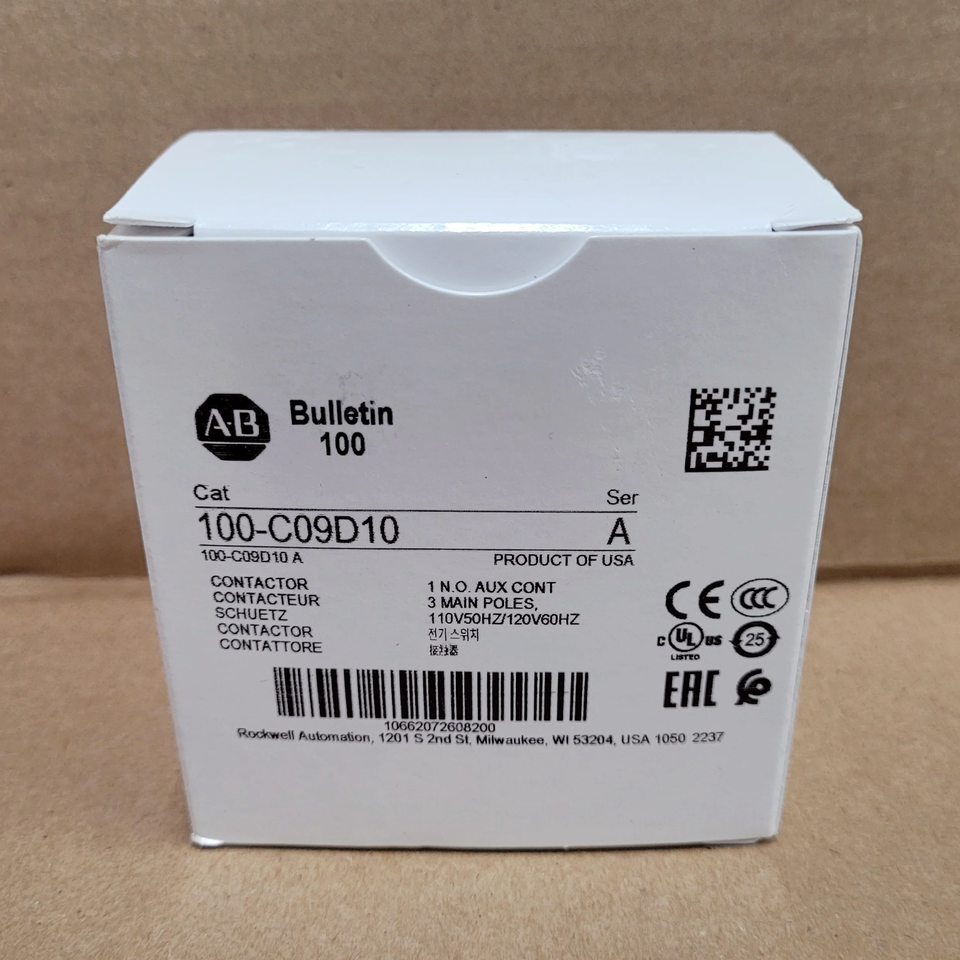 Allen Bradley 100-C09D10 MCS-C Schütze, IEC, 9A, 110V/50HZ, 120V/60HZ, SER. A