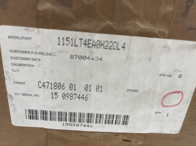 Neuer Emerson Rosemount 1151lt4ea0h22dl4 Drucktransmitter