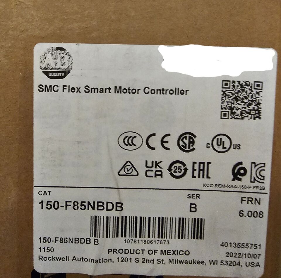 Allen-Bradley 150-F85NBD SMC-Flex Solid State Controller, 85A, 100-240VAC, Ser B