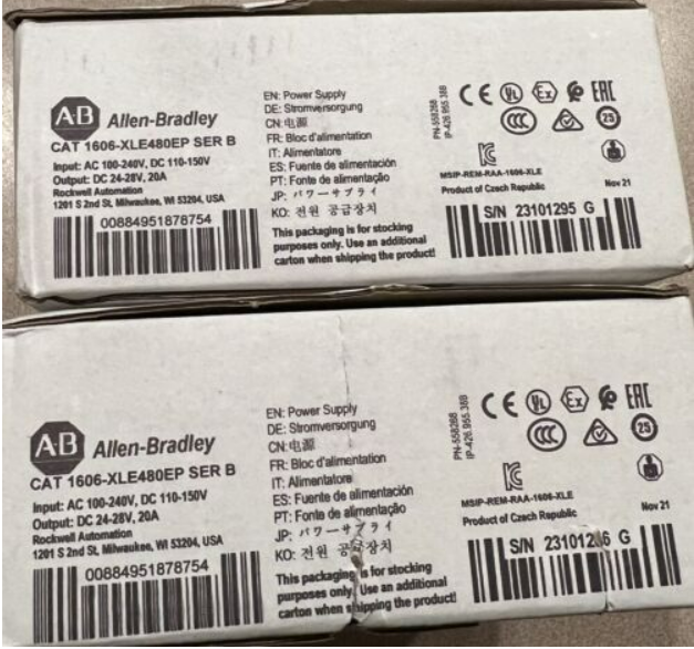 Allen-Bradley 1606-XLE480EP Essential Power Supply 120/240VAC In, 24VDC Out, B