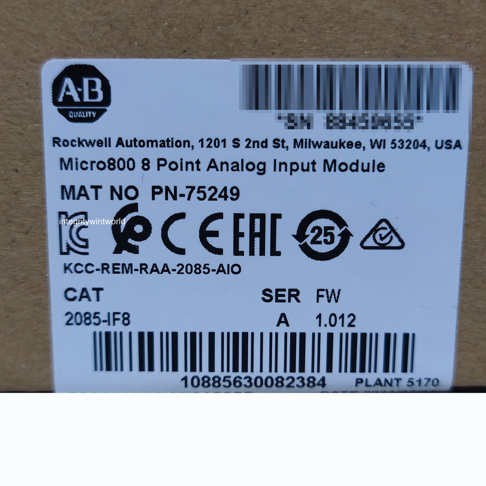 Allen-Bradley 2085-IF8 Micro 850 Analogeingangsmodul, 8-Pt, Curr/Volt, Serie A