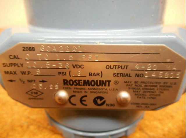 Rosemount 2088-G0A22A1 Drucktransmitter 4-20 mA 1/2\" NPT