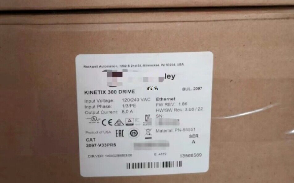 Allen-Bradley 2097-V33PR5 Kinetix 300 Servoantrieb, 120/240V AC 1/3-PH, 2kW 8A, A