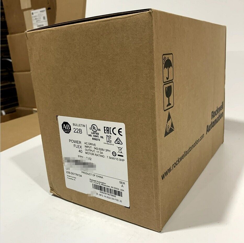 Allen-Bradley 22B-D017N104 PowerFlex 40 AC Antrieb 480VAC 3-Phasen 17A 10HP IP20