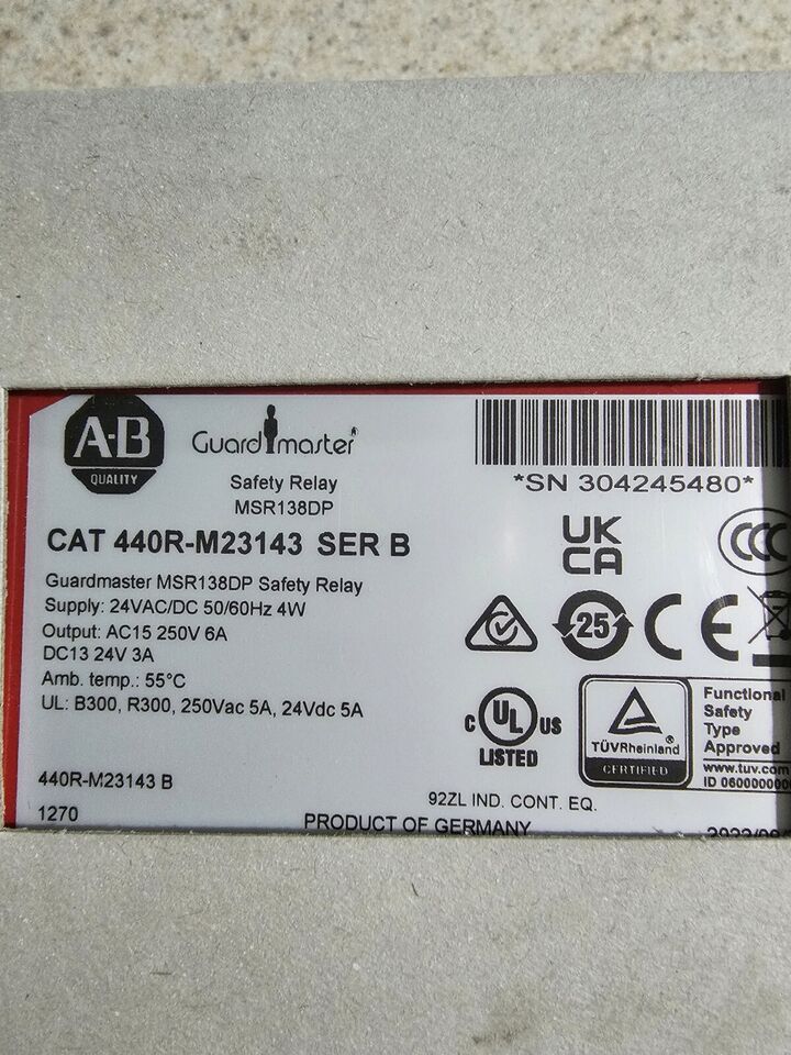 Allen-Bradley 440R-M23143 Überwachungsrelais MSR138DP Minotaur, Serie B
