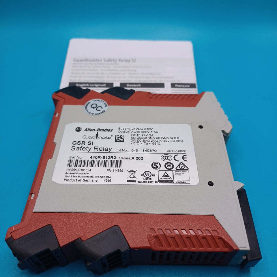 Allen-Bradley 440R-S12R2 Guardmaster Sicherheitsrelais mit einem Eingang, 24V DC, Serie A