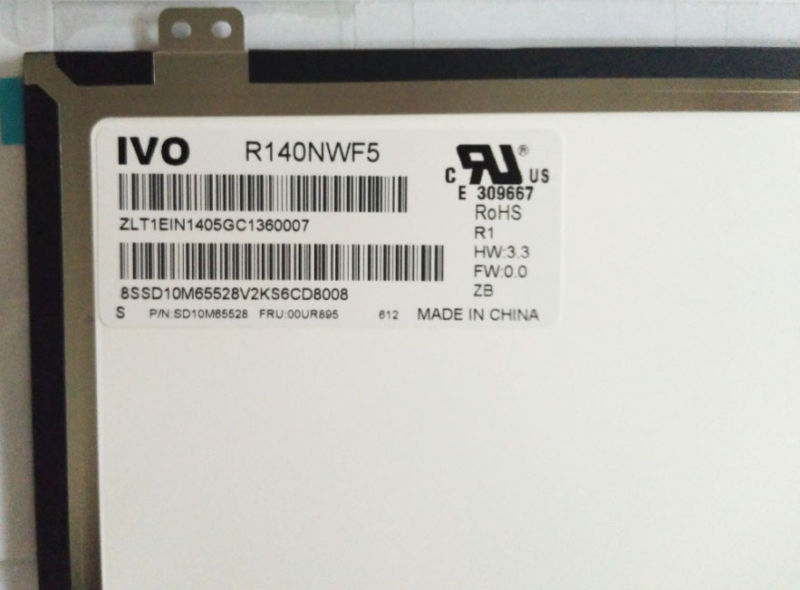 Für LENOVO SD10K93460 LED LCD Bildschirm R140NWF5 R1 Fur 00NY421 14.0 \"Full-HD Touch