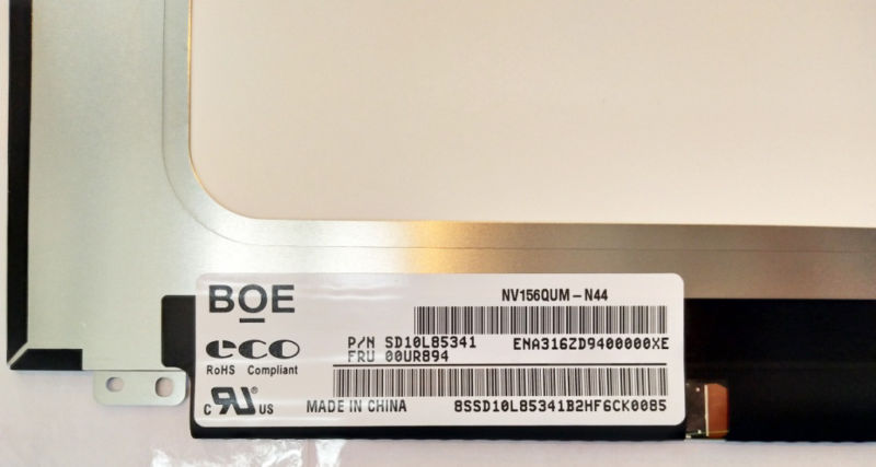 NV156QUM-N44 15,6 \"4K-Bildschirm 3840X2160 UHD eDP 40Pin FRU 00UR8945 SD10L85341