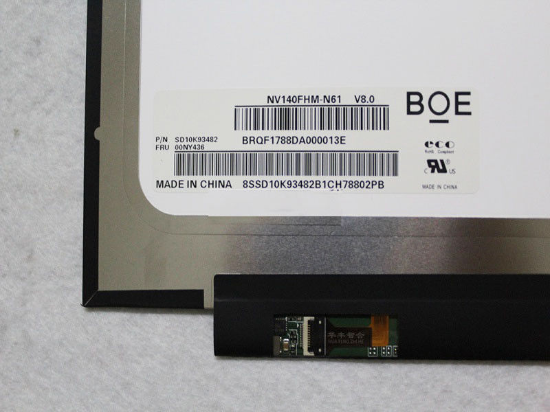 NV140FHM-N61 V8.0 LED-LCD-Bildschirm 1920 x 1080 FHD P / N SD10K93482 FRU 00NY436 14.0 \"