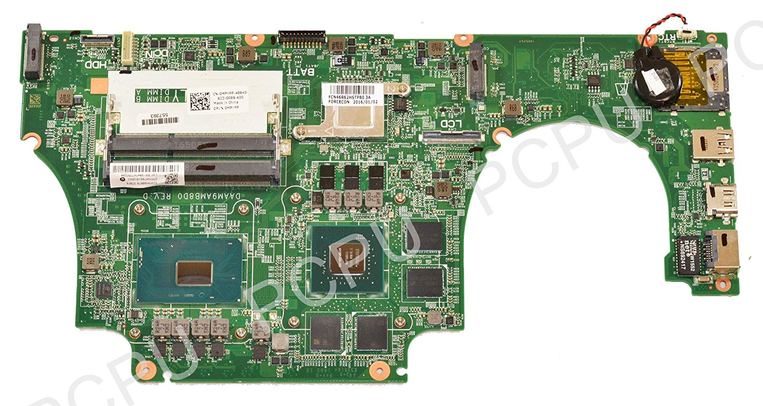MPYPP Dell Inspiron 7559 Laptop Hauptplatine mit Intel i7-6700HQ 2.6Ghz CPU, DAAM9AMB8D0