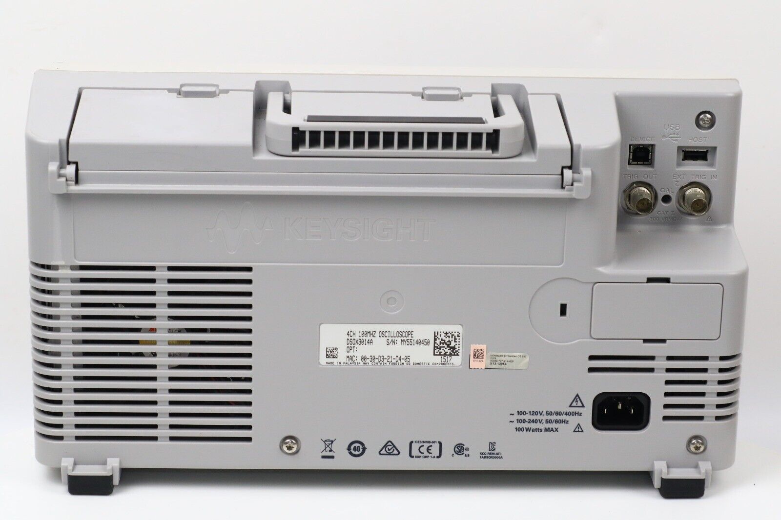 KEYSIGHT INFINIVISION DSOX 3014A DIGITALE SPEICHERUNG OSZILLOSKOP 100MHZ/4GSA/s