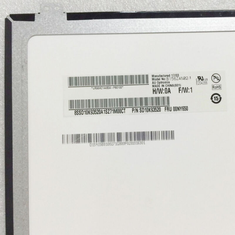 Neuer 4K UHD 15.6 LCD-Bildschirm B156ZAN02.1 für LENOVO thinkpad P50 P51s 00NY650