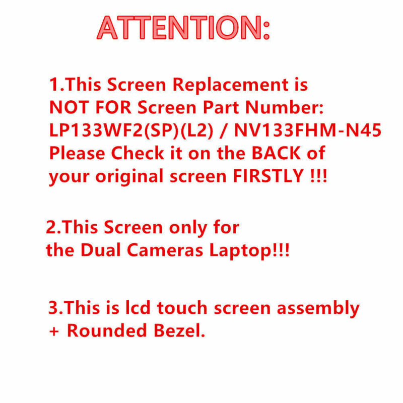 13.3 DELL Inspiron 13 7368 FHD IPS 1920 x 1080 LCD-Display-Touchscreen-Baugruppe