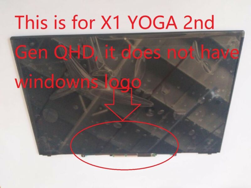 14 WQHD Touchscreen-Baugruppe mit Blende für Lenovo ThinkPad X1 Yoga 2nd Gen