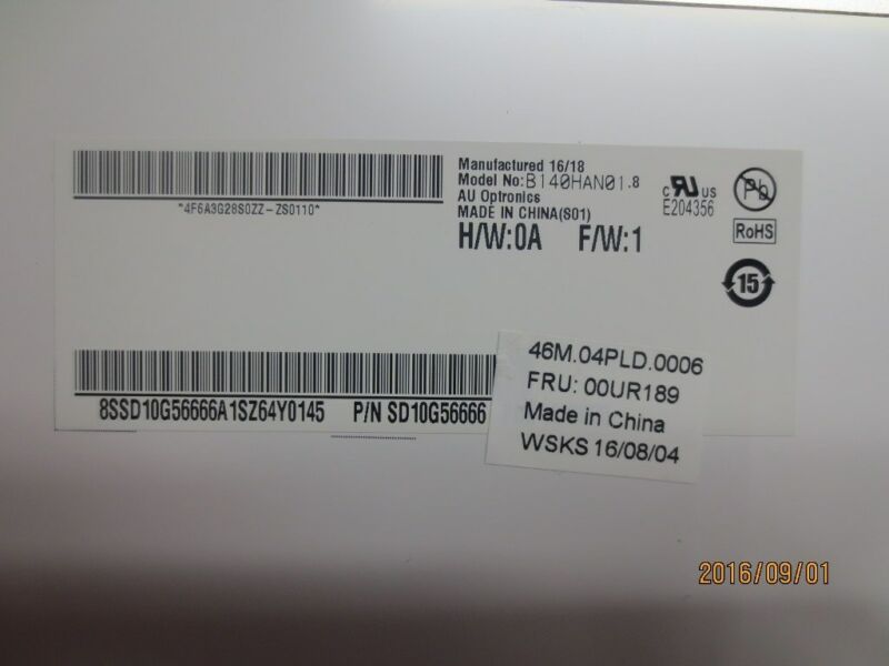 Lenovo Thinkpad X1 Yoga FRU: 00JT857 LED-LCD-Bildschirm 14 FHD LCD Touch Assembly