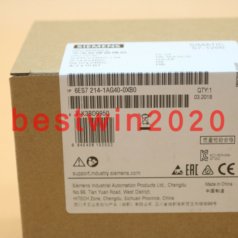 Neue Siemens SPS S71200 6ES7214-1AG40-0XB0 6ES7 214-1AG40-0XB0 Expressversand