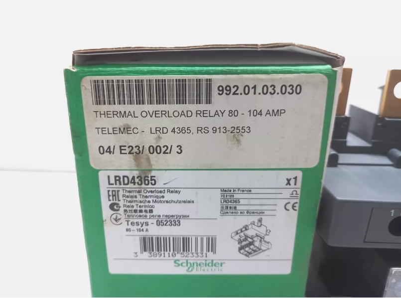 Neu Schneider LRD4365 Thermische Überlast Relais 80-104A Tesys-052333 LRD43