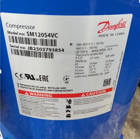 Neuer interner Überlastschutz für Scroll-Kompressor SM120S4VC von Danfoss