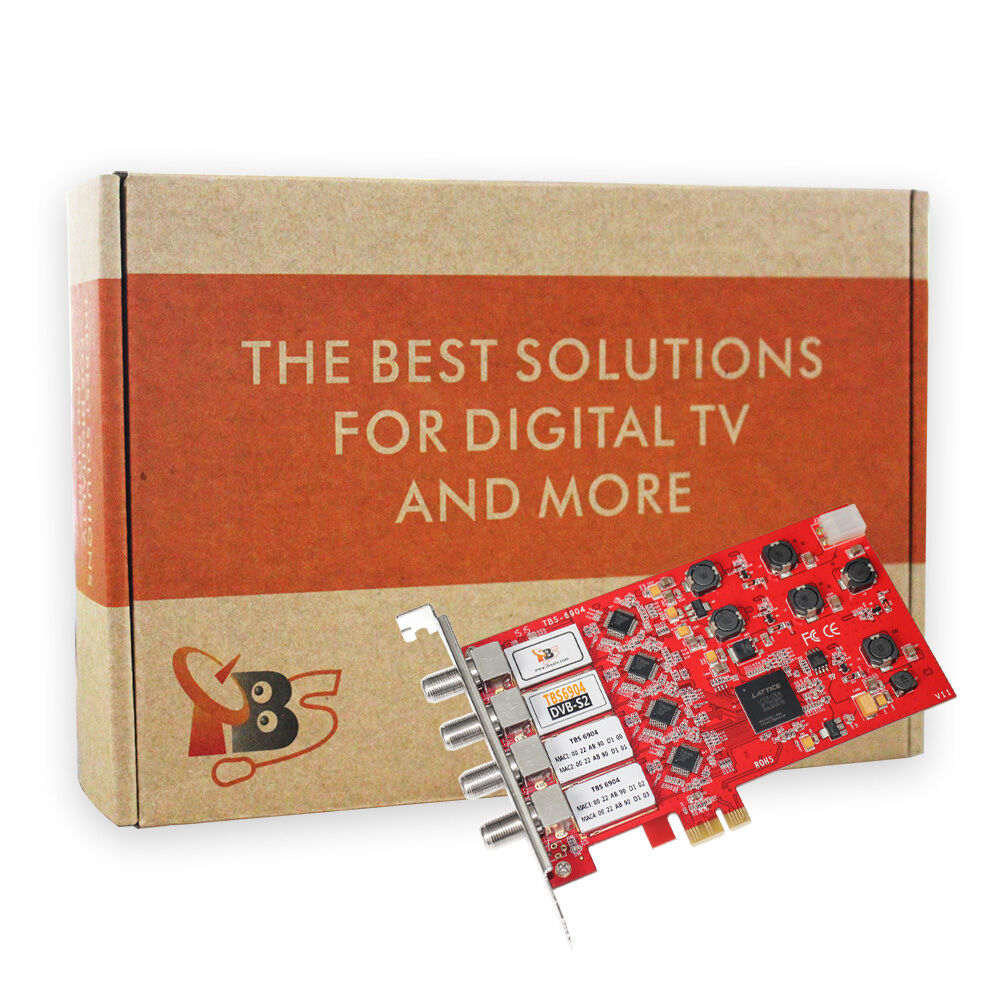 TBS6904 DVB S2 Quad-HD-Tuner PCIe-Karte Satelliten-TV-Receiver Für IPTV-Streaming