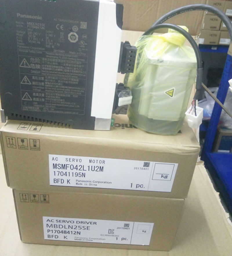 MSMF042L1U2M+MBDLN25SE AC Servo motor drive kits 60mm 400w 3000rpm 1.27N