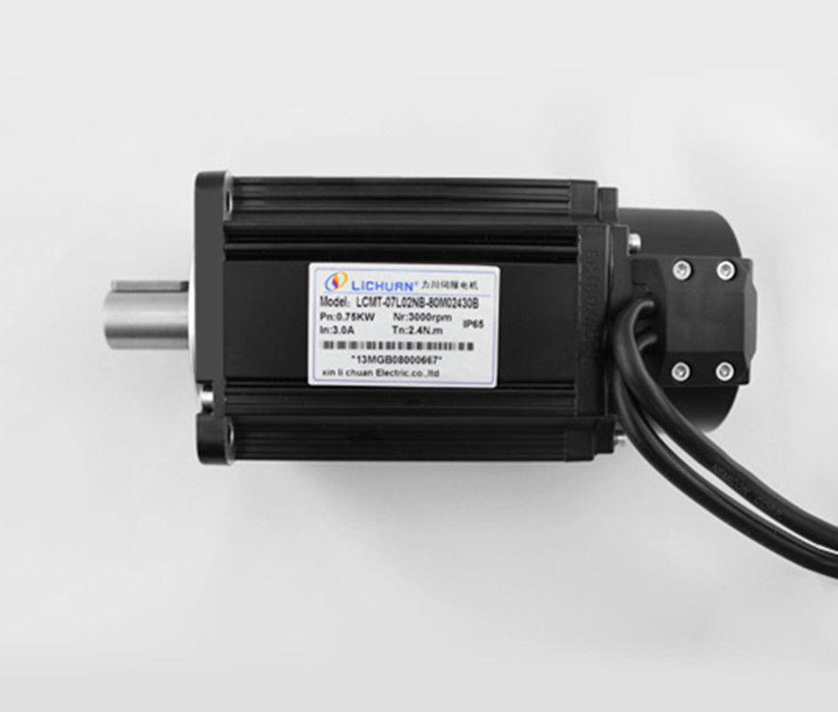 single phase 220V 750W 0.75KW 2.4N.m 3000rpm 80mm AC servo motor drive k