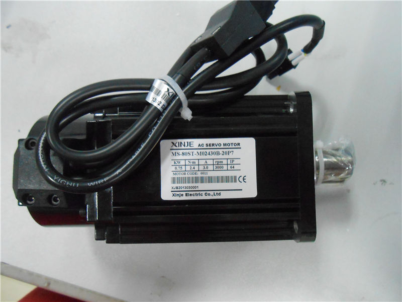 220V 0.75KW 750W 2.4N.m 3000rpm AC Servo Motor Drive kits with 3M cable