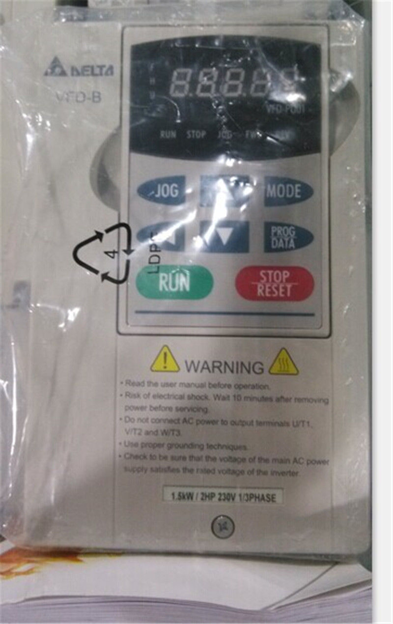 VFD015B21A DELTA VFD-B Inverter Frequency converter 1.5kw 2HP 1 PHASE 22
