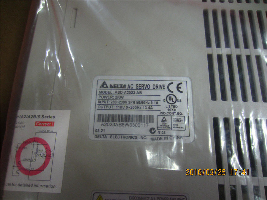 ECMA-E31320PS+ASD-A2023-AB DELTA 2kw 2000rpm 9.55N.m AC servo motor driv