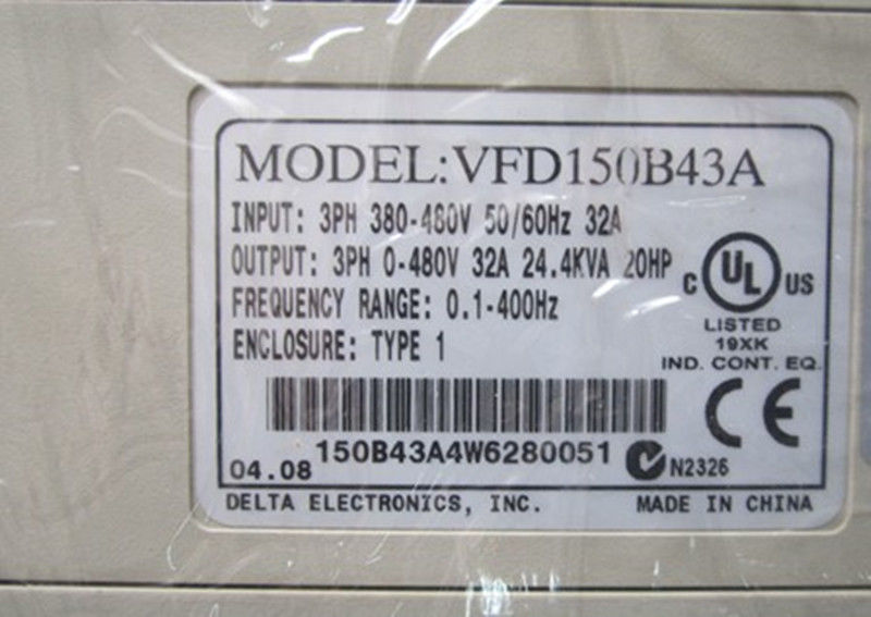 VFD150B43A DELTA VFD Inverter Frequency converter 15kw 20HP 3 PHASE 380V