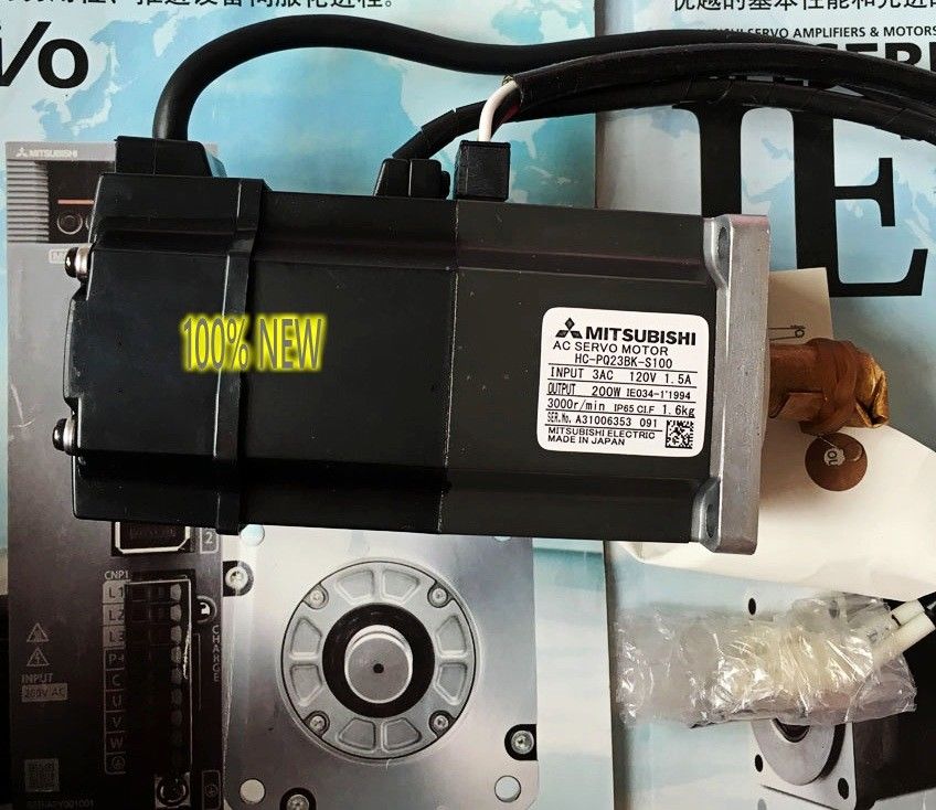 Mitsubishi 200 W 3000 U/min AC-Servomotor HC-PQ23BK-S100 HCPQ23BKS100