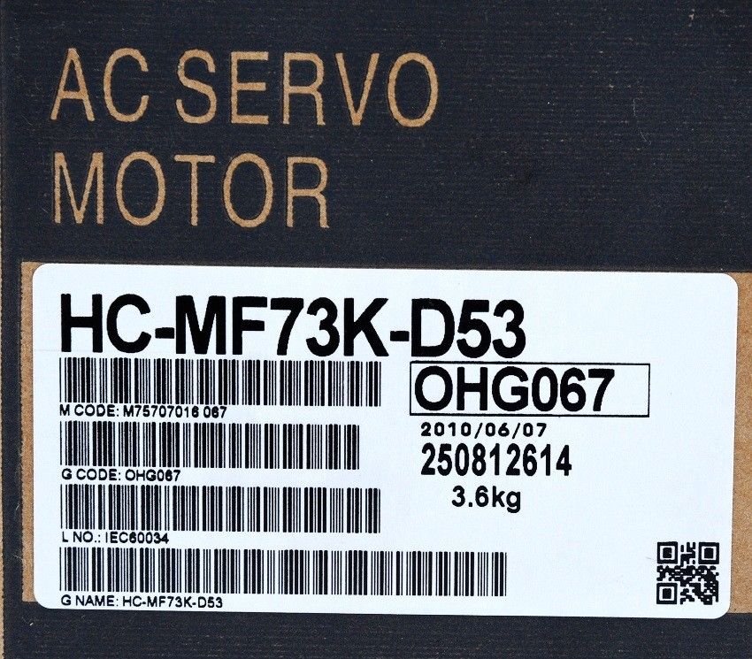 Brandneuer Mitsubishi Servomotor HC-MF73K-D53 750W 3000RPM