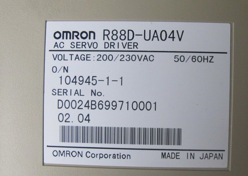 NEW&ORIGINAL AC SERVO DRIVER R88D-UA04V