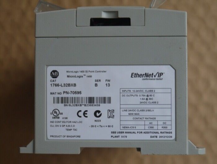 Gebrauchtes ORIGINAL SPS-MODUL 1766-L32BXB Micrologix 1400 32 Point