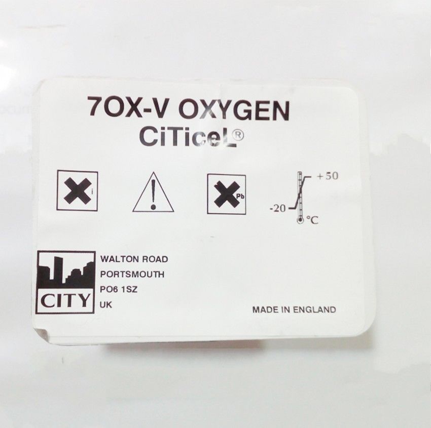 NEU Original UK CITY 7OX-V CiTiceL Sauerstoff CiTiceL SENSOR Detektor 70X-V 7OXV