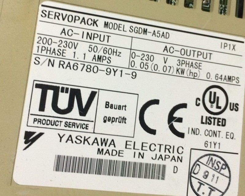 USED 100% TESTED AC SERVO DRIVER SGDM-A5AD