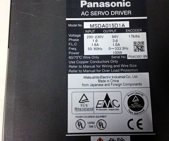 USED 100% TESTED MSDA015D1A AC SERVO DRIVER MSDA015D1A