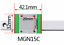 MGN15C Linear Sliding Guide / Block 250 300 350 400 450 500 550mm CNC 3D Printer
