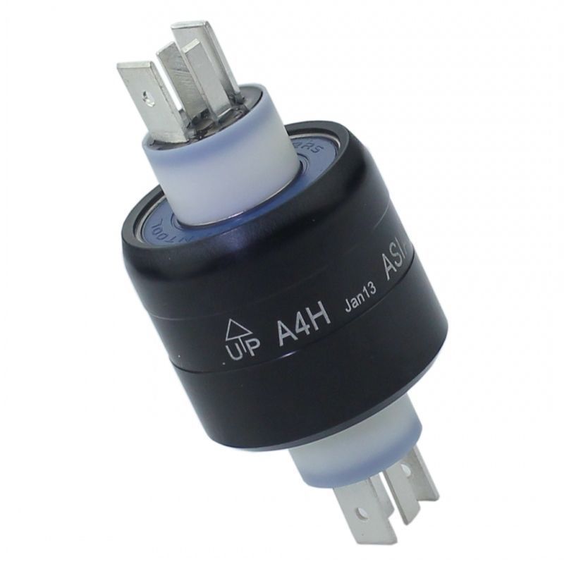 Rotary Electrical Connectors 4 Poles Mercury Slip Ring Reliability Signal A4H